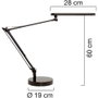 Unilux Mamboled Lámpara de Escritorio LED Negro/madera